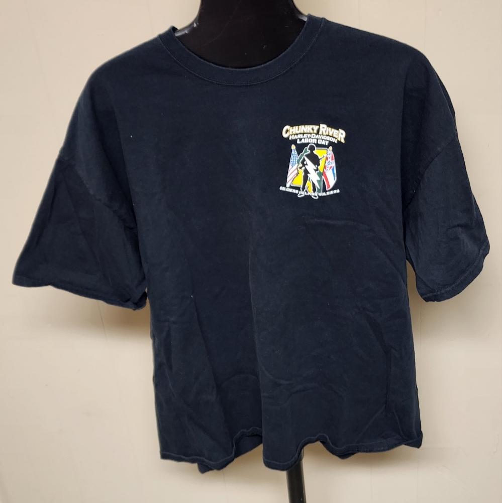 Gildan Ultra Cotton Men's 2XL 2013 Dixie Thunder Run Chunky River Black T-shirt